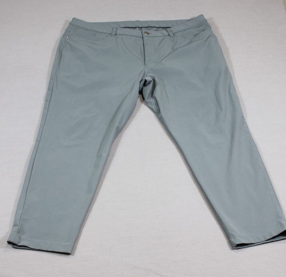 Lululemon Mens Gray Chino Active Outdoor Pants Straight Leg 40 X 28
